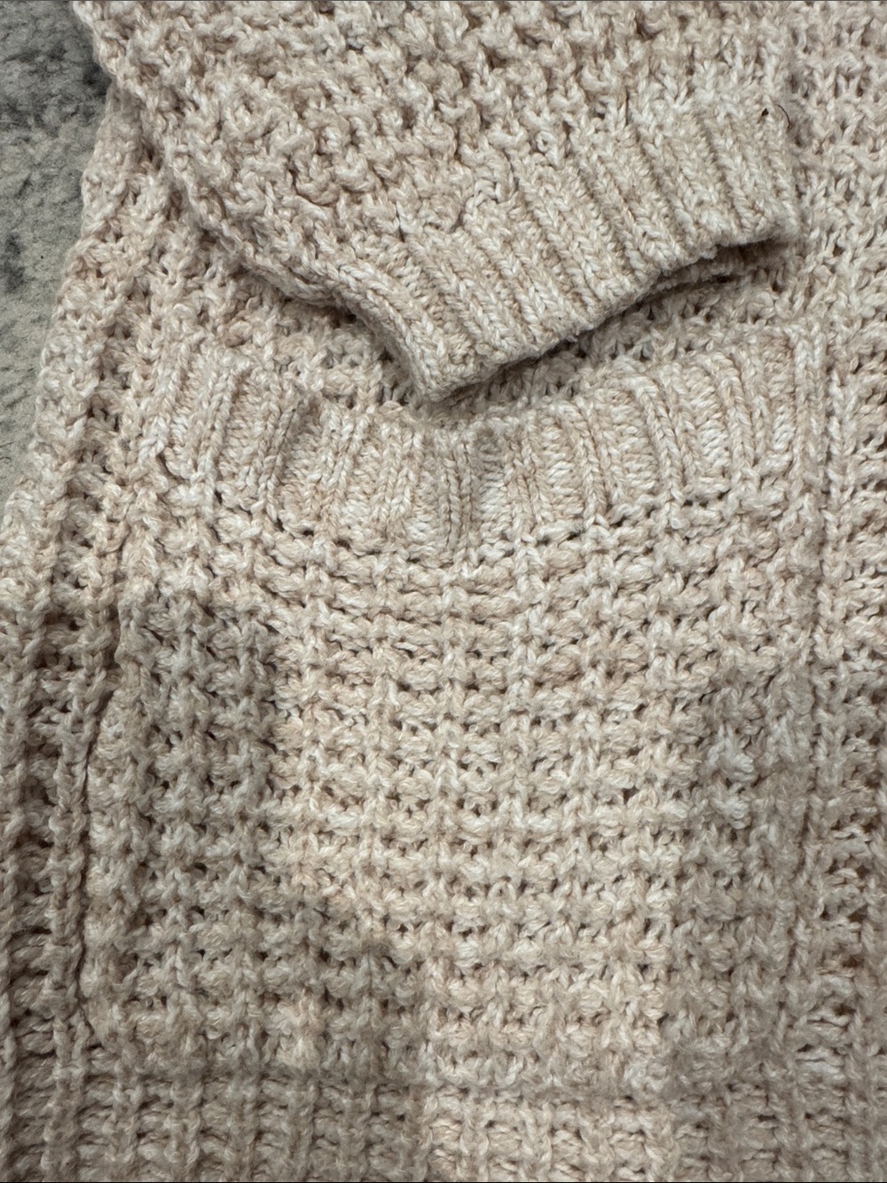American Eagle Outfitters Cream Waffle-Knit Button Cardigan - Picture 5 of 6